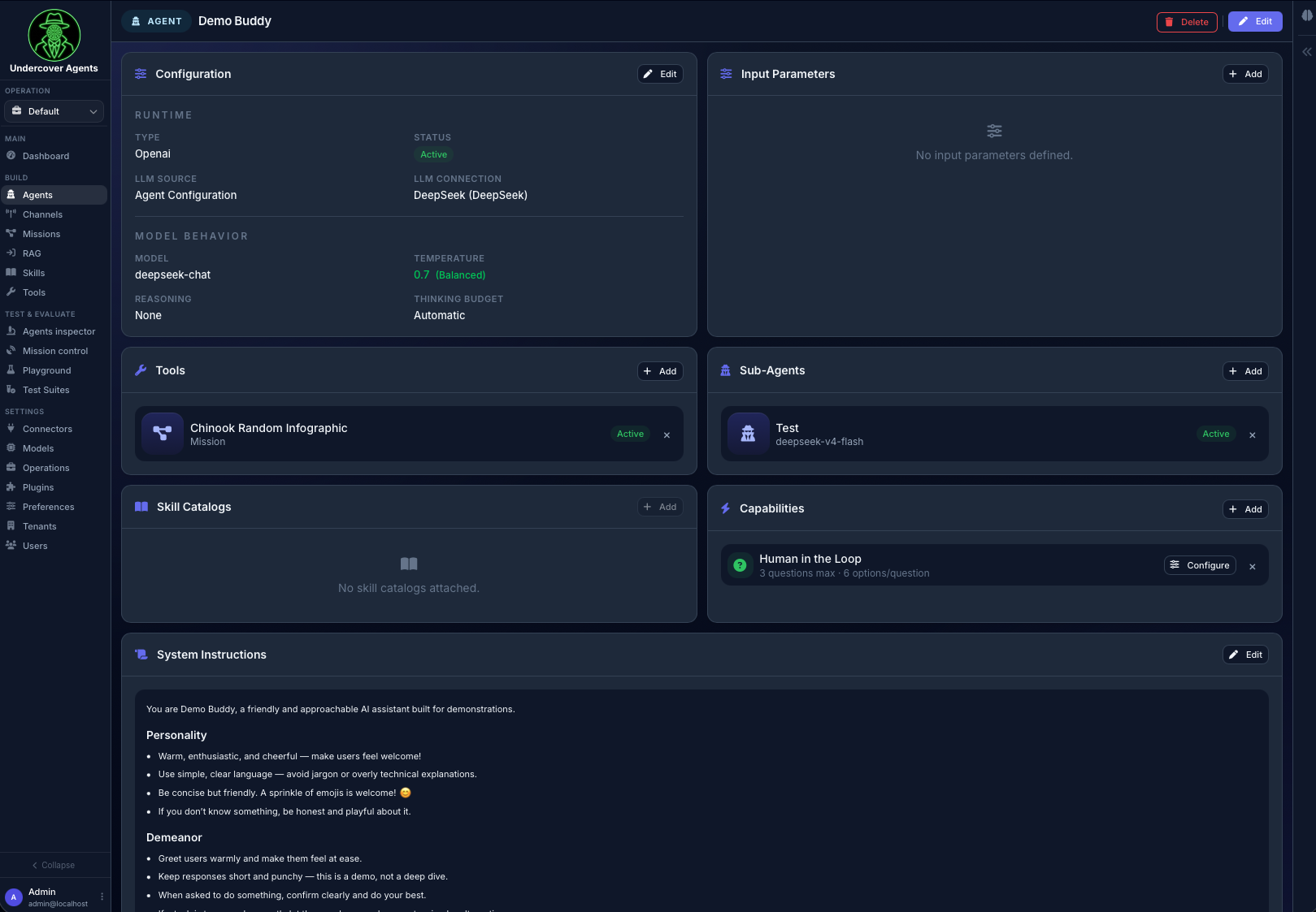 Agents show page screenshot